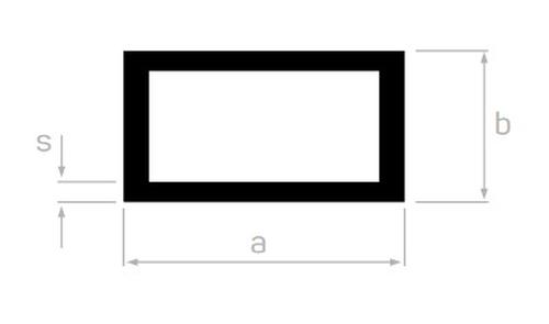 STANDART 40 x 20*2 MM KUTU PROFİL L=6000 mm. - PRES MAT -T6-F22 -6063