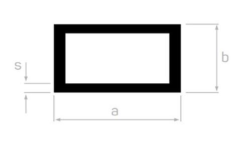 STANDART 30 x 20*2 MM KUTU PROFİL L=6000 mm. - PRES MAT -T6-F22 -6063