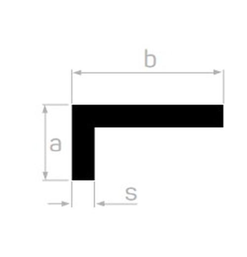 20*20*1.1 MM KÖŞEBENT- L PROFİL L=6000 mm. -Asit Mat Eloksal (M07) MAT BEYAZ ELOKSAL -T6-F22 -6063